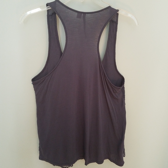 Lauren Conrad Lace Front Overlay Racerback Tank L - Picture 4 of 7